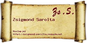 Zsigmond Sarolta névjegykártya